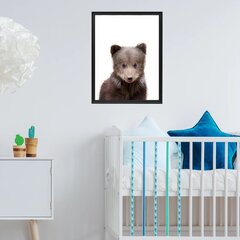 Настенный плакат с медвежонком Декор интерьера для детской комнаты - 40 х 27 см цена и информация | Декоративные наклейки | kaup24.ee