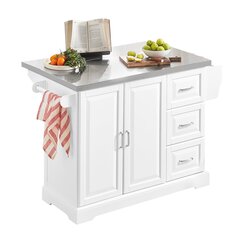 Кухонный шкафчик SoBuy FKW41-WN, белый/коричневый цена и информация | Кухонные шкафчики | kaup24.ee