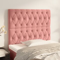 vidaXL voodipeatsid 2 tk, roosa, 90x7x78/88 cm, samet hind ja info | Voodid | kaup24.ee