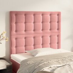vidaXL voodipeatsid 2 tk, roosa, 100x5x78/88 cm, samet hind ja info | Voodid | kaup24.ee