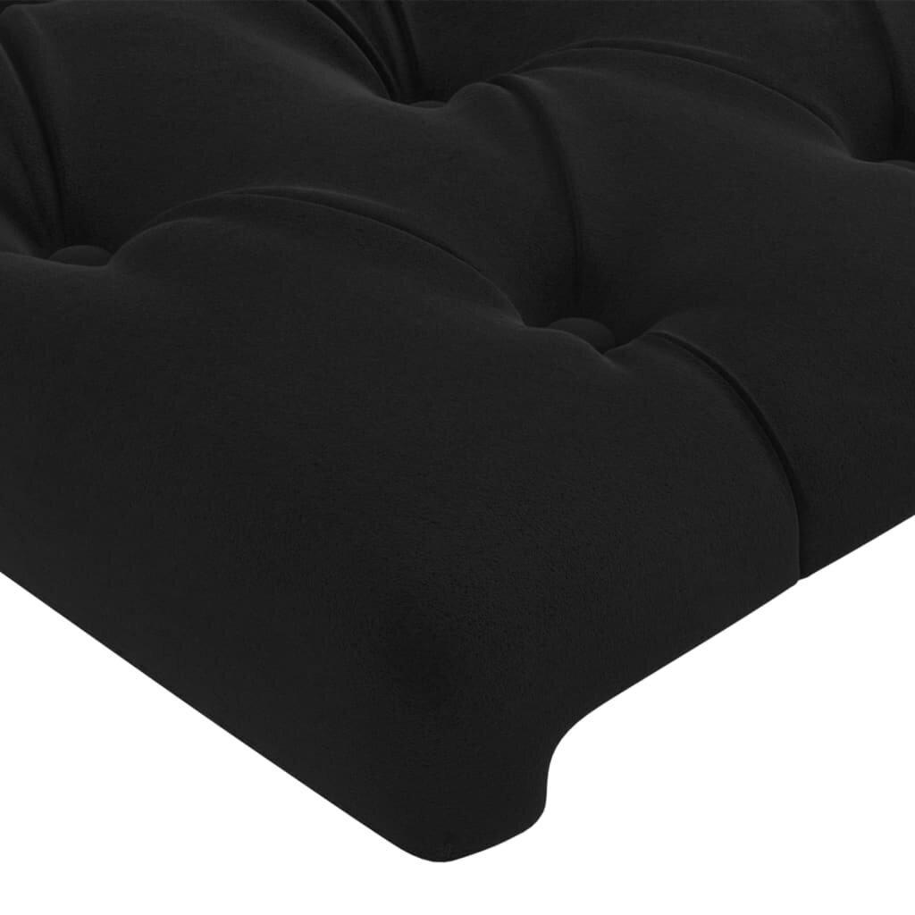 vidaXL voodipeats servadega, must, 103x16x78/88 cm, samet hind ja info | Voodid | kaup24.ee