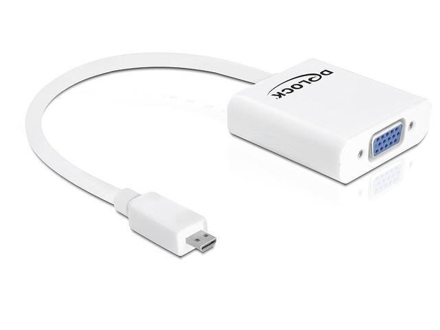 DELOCK ADAPTER HDMI-D(MICRO)(M) ->VGA(F) цена и информация | USB jagajad, adapterid | kaup24.ee