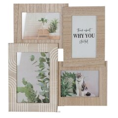 Фото рамка DKD Home Decor Стеклянный Натуральный Деревянный MDF Скандинавский (36 x 1,8 x 36 cm) цена и информация | Рамки, фотоальбомы | kaup24.ee