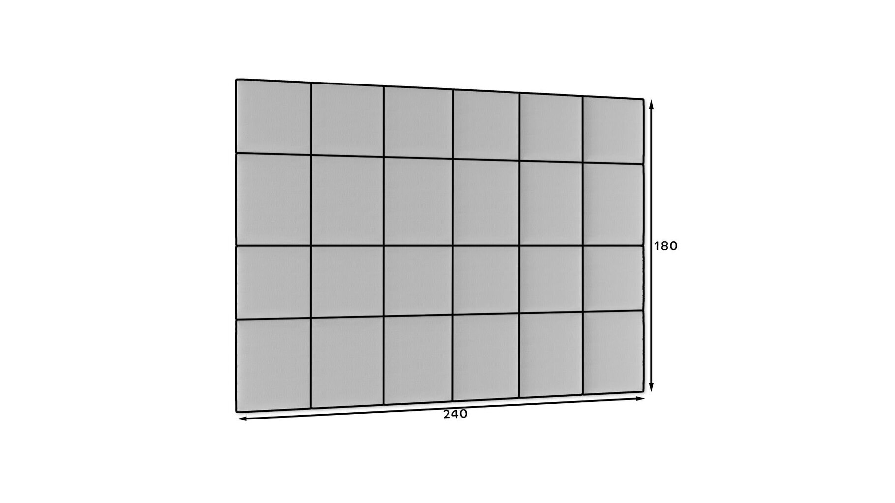 Pehmete seinapaneelide komplekt NORE Quadratta Monolith 85, hall hind ja info | Pehmed seinapaneelid | kaup24.ee