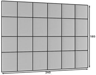 Pehmete seinapaneelide komplekt NORE Quadratta Monolith 84, hall hind ja info | Pehmed seinapaneelid | kaup24.ee