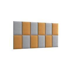 Pehmete seinapaneelide komplekt NORE Quadratta Monolith 48/84, kollane/hall hind ja info | Pehmed seinapaneelid | kaup24.ee