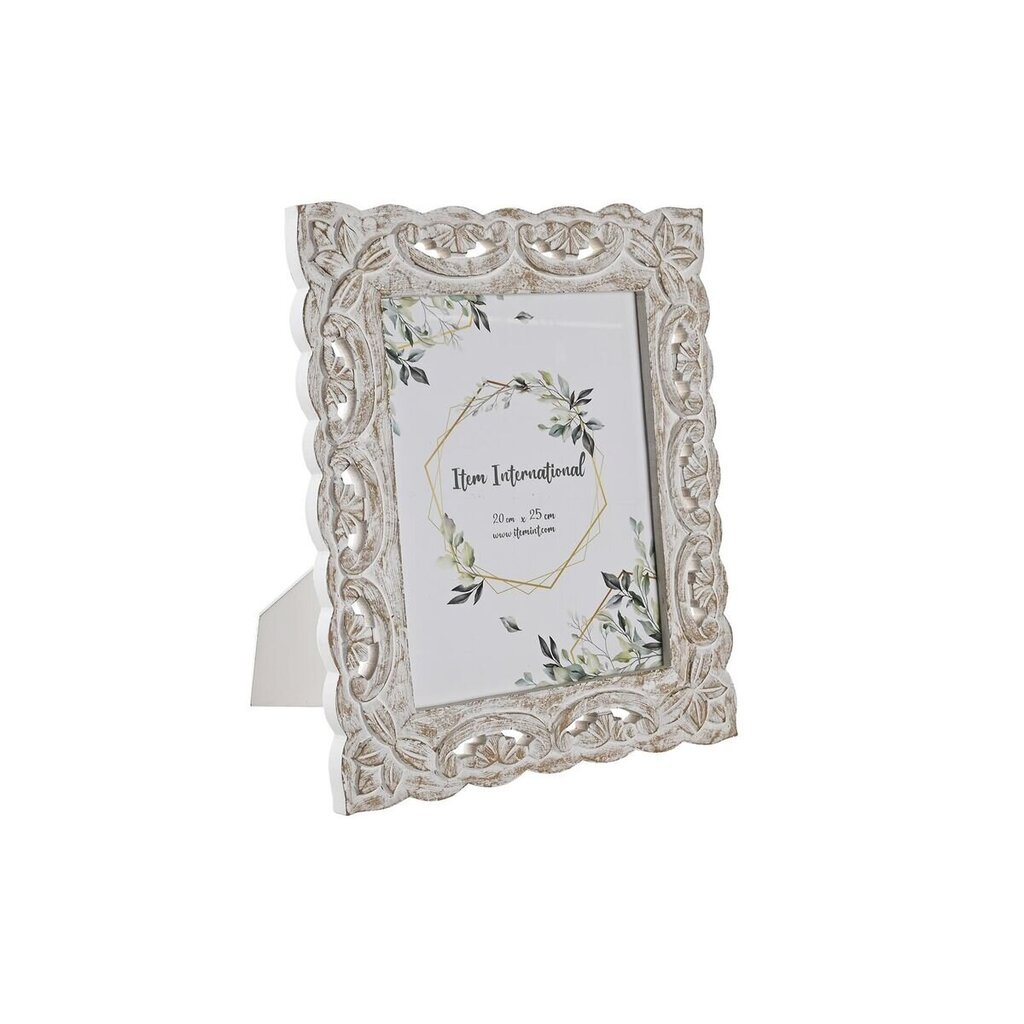 Fotoraam DKD Home Decor Kristall Valge Puit MDF Shabby Chic (30 x 1,5 x 35 cm) цена и информация | Pildiraamid | kaup24.ee