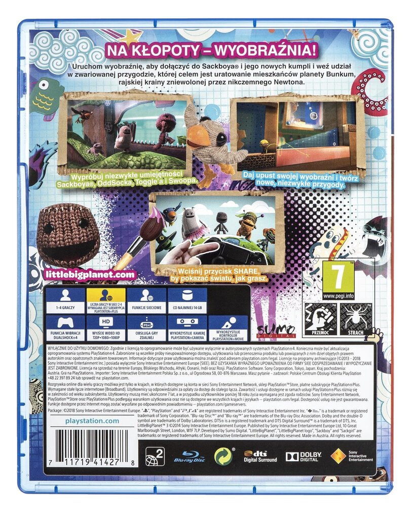 Mäng Ps4 LITTLEBIGPLANET 3 hind ja info | Arvutimängud, konsoolimängud | kaup24.ee