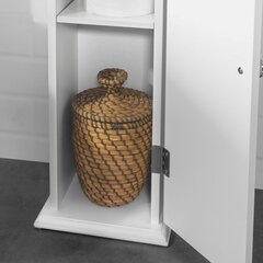 Шкаф-держатель для туалетной бумаги SoBuy BZR53-W, белый цвет цена и информация | Шкафчики для ванной | kaup24.ee