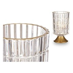 LED-latern Metall Kuldne Läbipaistev Klaas (10,7 x 18 x 10,7 cm) hind ja info | Küünlad, küünlajalad | kaup24.ee