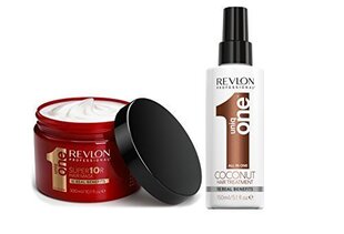 Juuksehooldus komplekt Revlon Professional Coconut: juuksemask 300 ml + juukselakk 150 ml hind ja info | Maskid, õlid, seerumid | kaup24.ee