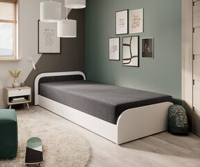 Кровать NORE Parys Sawana 05, 90x200 см, серый/белый цвет цена и информация | Кровати | kaup24.ee