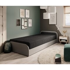 Кровать NORE Parys Alova 04, 90x200 см, черный/серый цвет цена и информация | Кровати | kaup24.ee