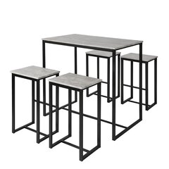 Комплект кухонной мебели из 5 частей SoBuy OGT15-HG, серый цвет цена и информация | Комплекты мебели для столовой | kaup24.ee