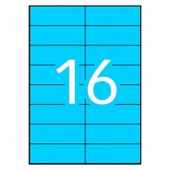 Клейкие этикетки Apli 105 x 37 mm 100 Листья Fluorine Blue Синий цена и информация | Аксессуары для принтера | kaup24.ee