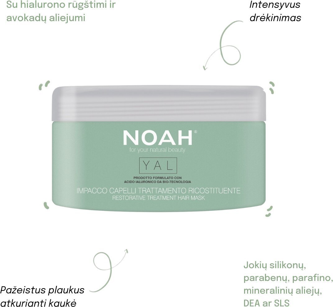 Juuksemask hüalurooniga Noah 200 ml hind ja info | Maskid, õlid, seerumid | kaup24.ee