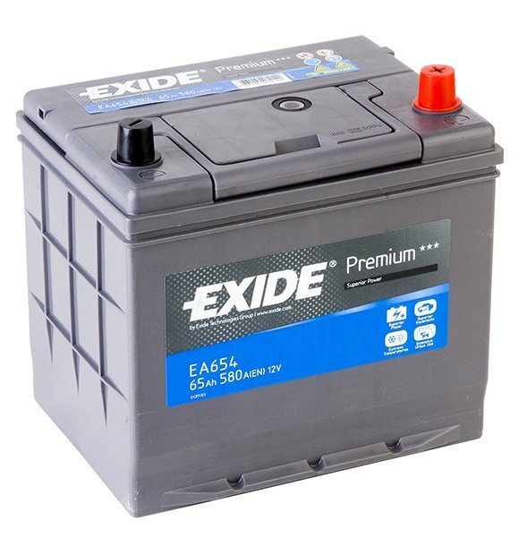 Aku Exide EA654 65Ah 580A hind ja info | Akud | kaup24.ee