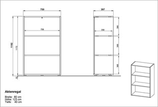 Riiul 4258, hall hind ja info | Riiulid | kaup24.ee