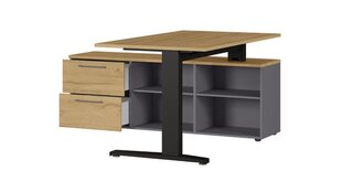 Письменный стол 4243, черный/коричневый цвет цена и информация | Компьютерные, письменные столы | kaup24.ee