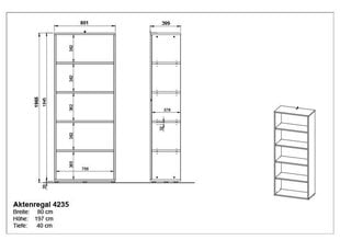 Riiul 4235, hall hind ja info | Riiulid | kaup24.ee