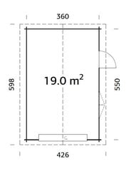 Garaaž Roger 19,0 m² tõsteuksega цена и информация | Садовые сараи, дровницы | kaup24.ee