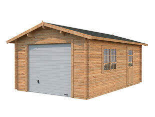 Garaaž Roger 19,0 m² tõsteuksega pruuni puidukaitsega hind ja info | Kuurid ja aiamajad | kaup24.ee