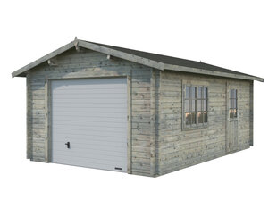 Garaaž Roger 19,0 m² tõsteuksega halli puidukaitsega hind ja info | Kuurid ja aiamajad | kaup24.ee