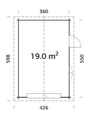 Garaaž Roger 19,0 m² tõsteuksega valkja puidukaitsega hind ja info | Kuurid ja aiamajad | kaup24.ee