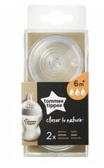 Соска для бутылочки Tommee Tippee Easy-Vent 2шт 42112476 цена и информация | Бутылочки и аксессуары | kaup24.ee