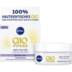 Päevakreem tundlikule nahale Nivea Q10 Power Sensitive Day Cream SPF 15, 50 ml hind ja info | Näokreemid | kaup24.ee