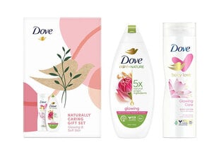 Набор Dove Glowing: гель для душа, 250 мл + лосьон для тела, 250 мл цена и информация | Масла, гели для душа | kaup24.ee