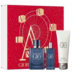Komplekt Giorgio Armani Acqua Di Gio Profondo: parfüümvesi, 40 ml + parfüümvesi, 15 ml + dušigeel, 75 ml hind ja info | Meeste parfüümid | kaup24.ee