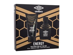 Meeste komplekt Umbro Energy: Tualettvesi EDT 100 ml + dušigeel 150 ml hind ja info | Meeste parfüümid | kaup24.ee