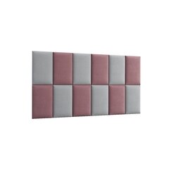 Pehmete seinapaneelide komplekt NORE Quadratta Monolith 63/84, roosa/hall hind ja info | Pehmed seinapaneelid | kaup24.ee