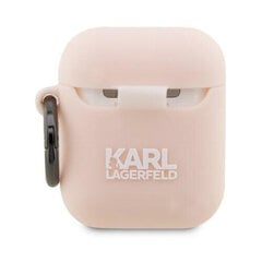 Чехол Karl Lagerfeld для Airpods 1 / 2 KLA2RUNCHP розовый 3D силикон NFT Karl цена и информация | Аксессуары для наушников | kaup24.ee