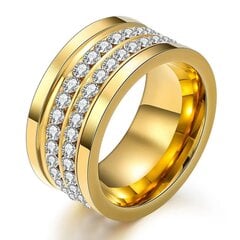 Kuldsõrmus briljantidega Fashion kihlasõrmus, Tsirkoonkullatud 18k pinnakattega hind ja info | Sõrmused | kaup24.ee