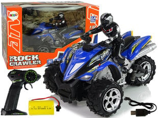 Трехколесный мотоцикл Rock Crawler с дистанционным управлением, 1:12, синий цена и информация | Игрушки для мальчиков | kaup24.ee