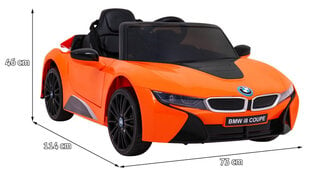 BMW I8 elektriauto lastele, oranž hind ja info | Laste elektriautod | kaup24.ee