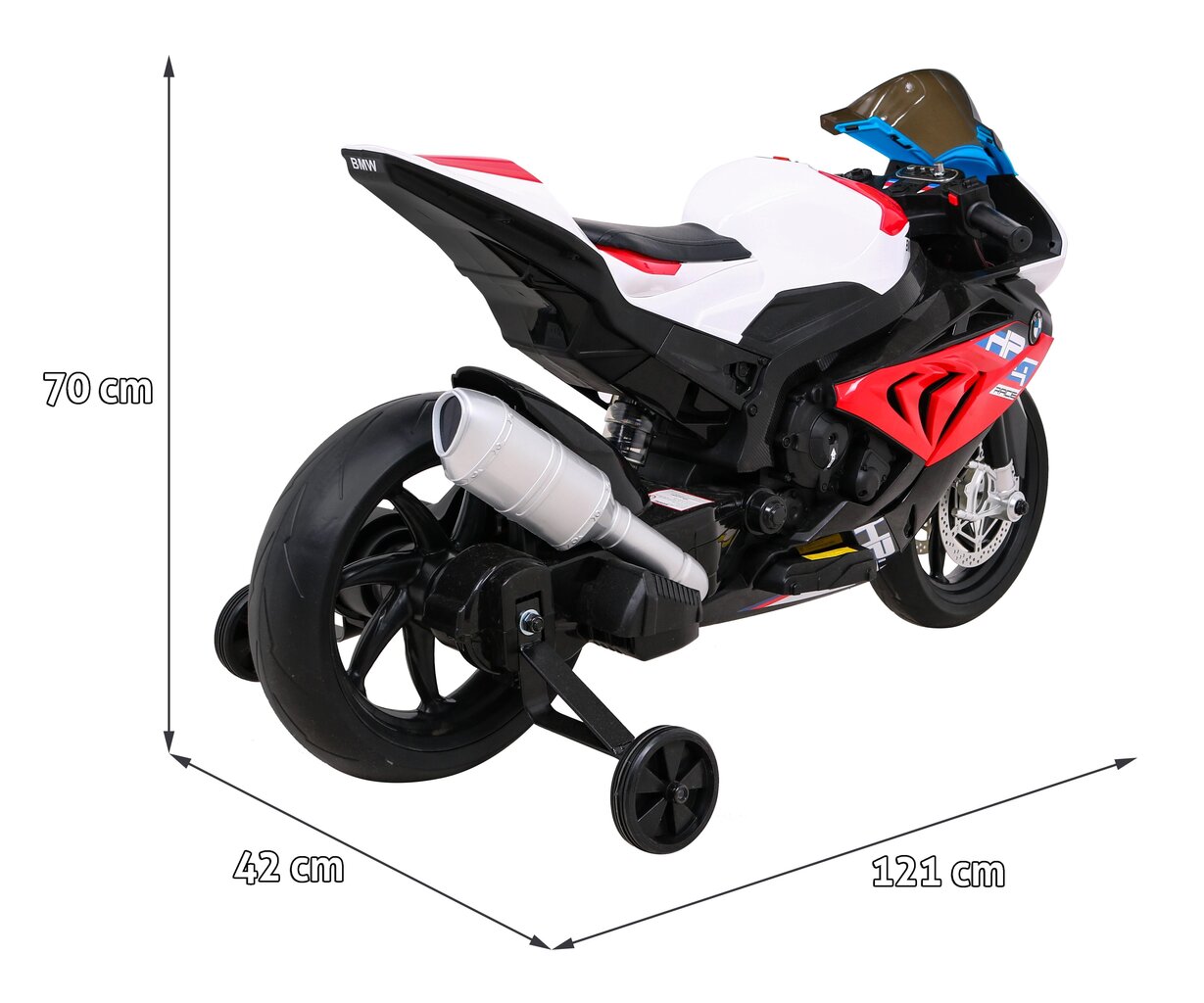 Laste elektriline mootorratas - BMW HP4, punane цена и информация | Laste elektriautod | kaup24.ee