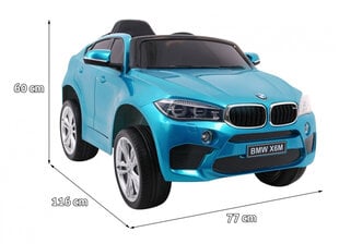 Электромобиль BMW X6M для детей, синий цена и информация | Электромобили для детей | kaup24.ee