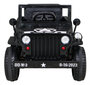 Retro Military ühekohaline elektriauto, must цена и информация | Laste elektriautod | kaup24.ee