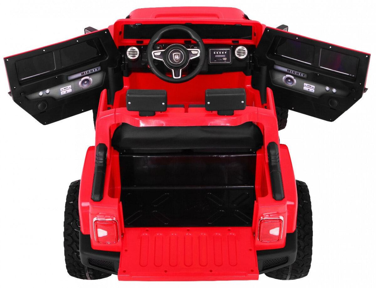 Mighty Jeep 4x4 elektriauto lastele, punane hind ja info | Laste elektriautod | kaup24.ee