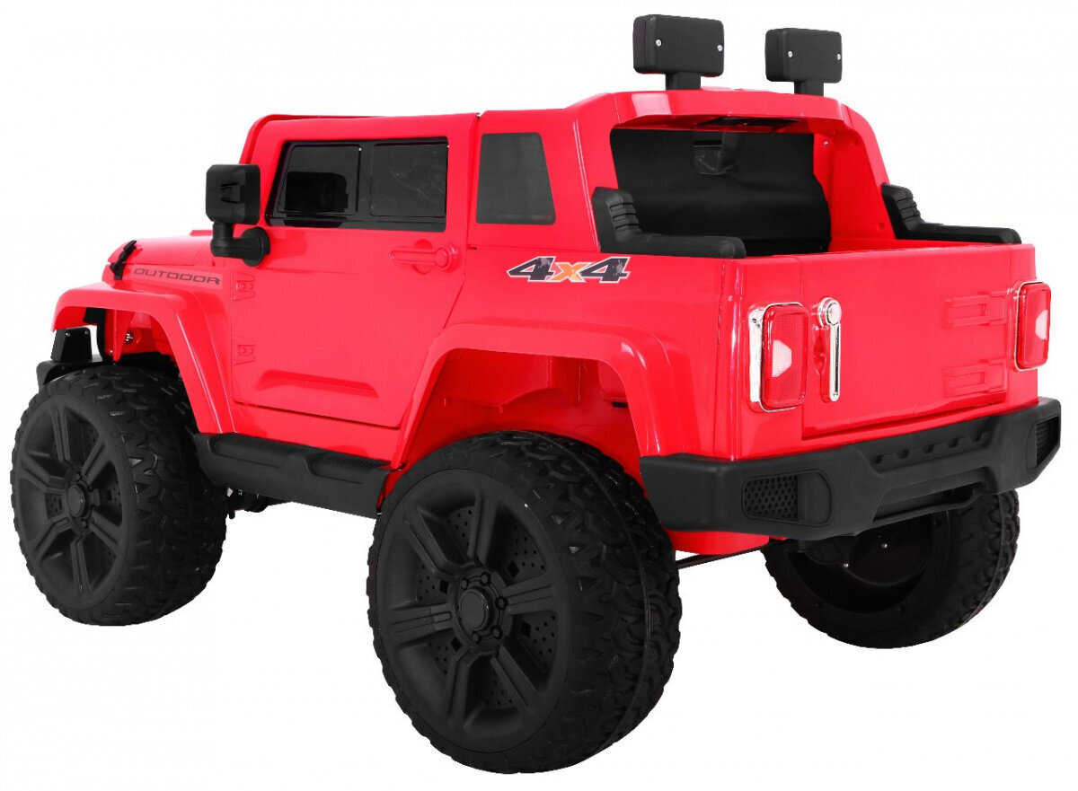 Mighty Jeep 4x4 elektriauto lastele, punane hind ja info | Laste elektriautod | kaup24.ee