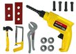 Laste tööriistakomplekt, kollane цена и информация | Poiste mänguasjad | kaup24.ee