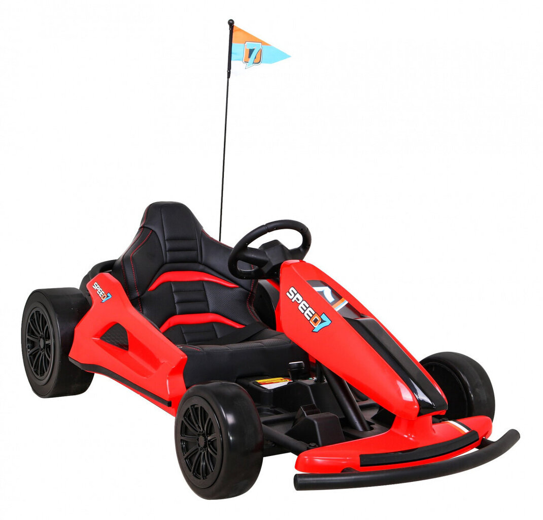 Speed 7 Drift King üheistmeline elektriline lastekart, punane цена и информация | Laste elektriautod | kaup24.ee