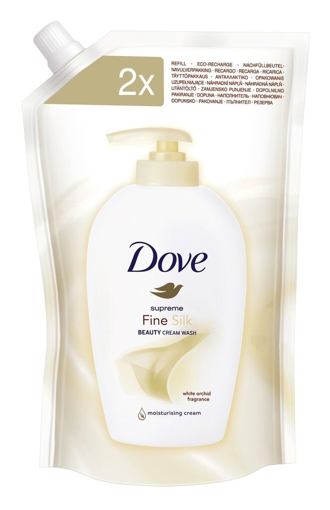 Vedelseebi täitepakend Dove Caring Fine Silk 500 ml hind ja info | Seebid | kaup24.ee