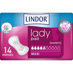 Uriinipidamatuse hügieeniside Lindor Lady Pad Maxi 14 Ühikut hind ja info | Tampoonid, hügieenisidemed, menstruaalanumad | kaup24.ee