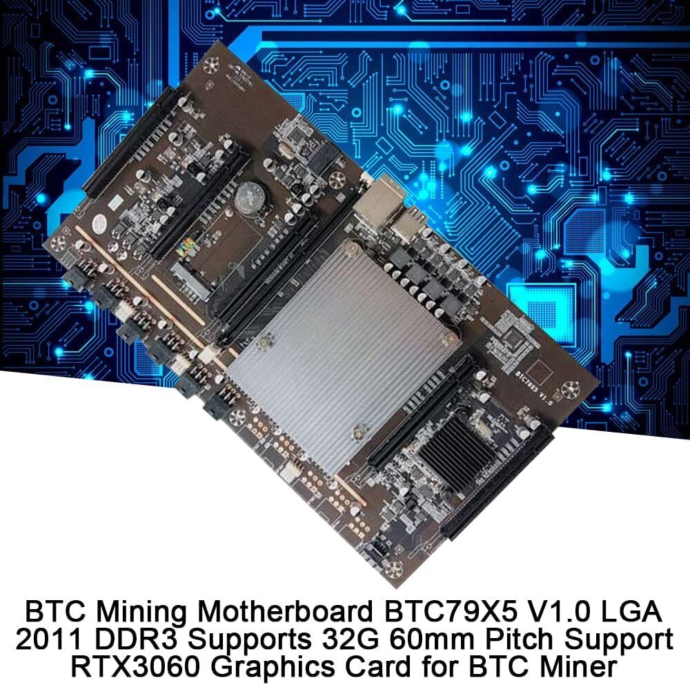 Fayme BTC Mining BTC79X5 V1.0 emaplaat, LGA 2011, DDR3 32GB 60 mm (500101119) hind ja info | Emaplaadid | kaup24.ee