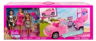 Limusiin Barbie GFF58 õdedega roosas aksessuaaridega цена и информация | Игрушки для девочек | kaup24.ee