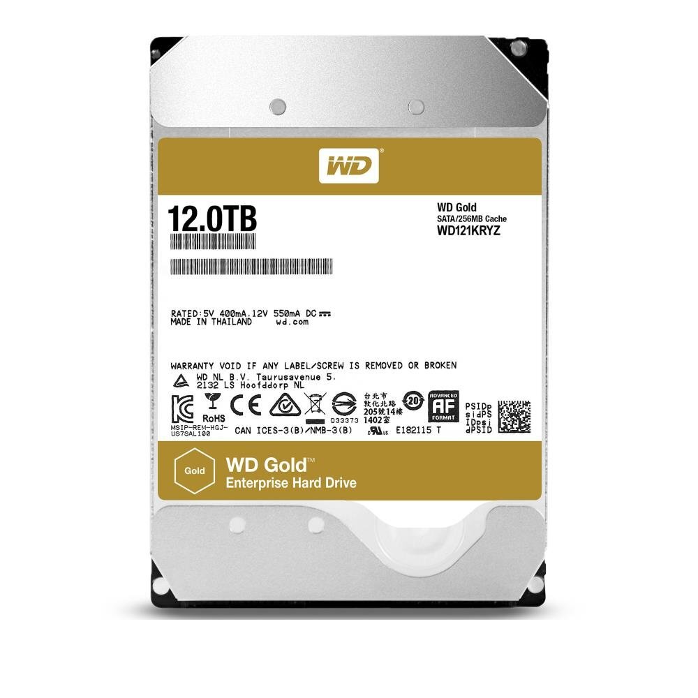 Western Digital WD Gold WD121KRYZ цена и информация | Sisemised kõvakettad (HDD, SSD, Hybrid) | kaup24.ee